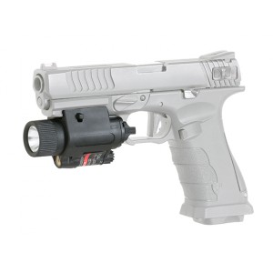 350LM GUN-MOUNTED TACTICAL LIGHT/LASER - BLACK [PCS]